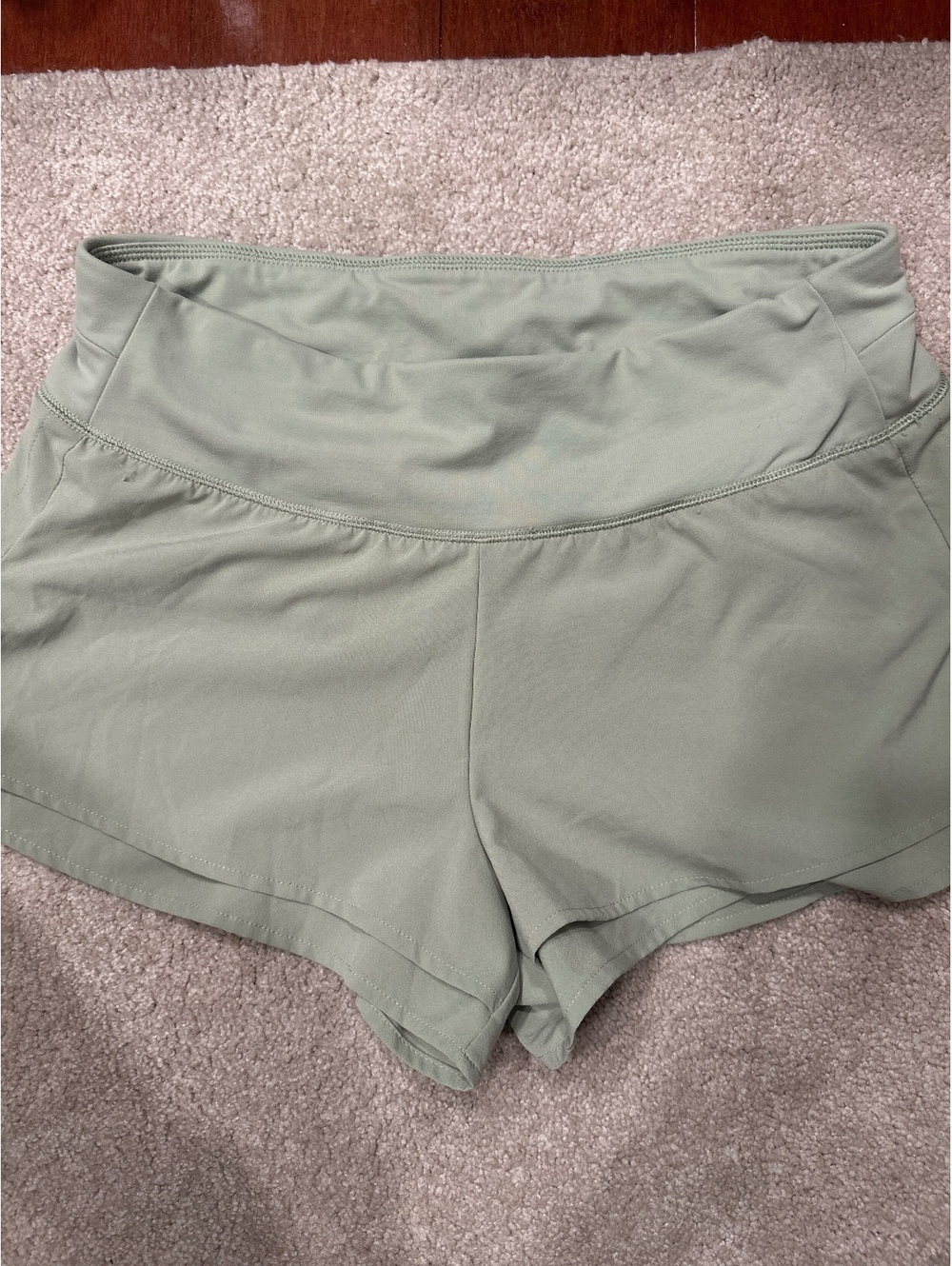 (4)Callia Women's Light Green Athletic Shorts Size M